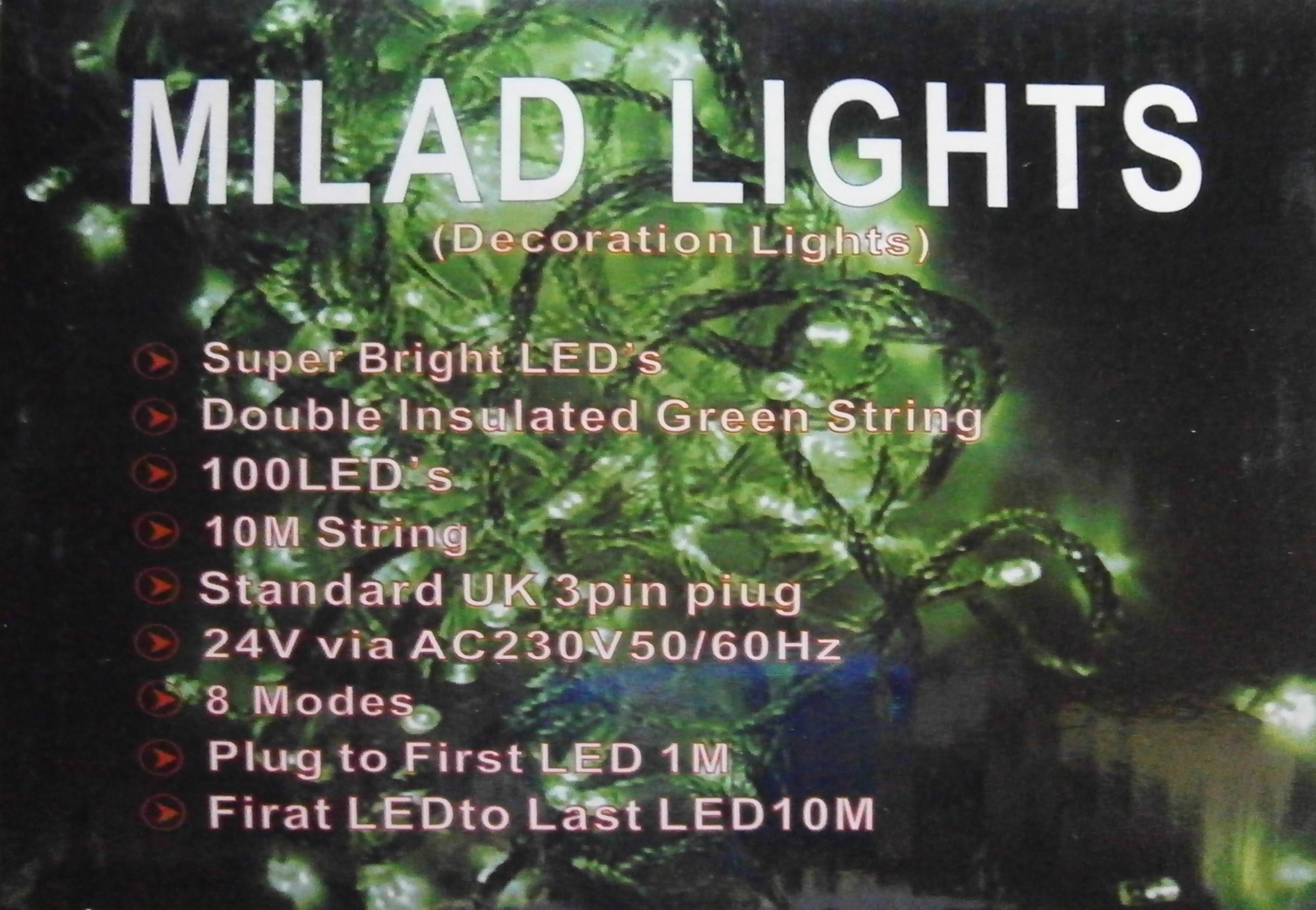 100A Green Led Milad Lights