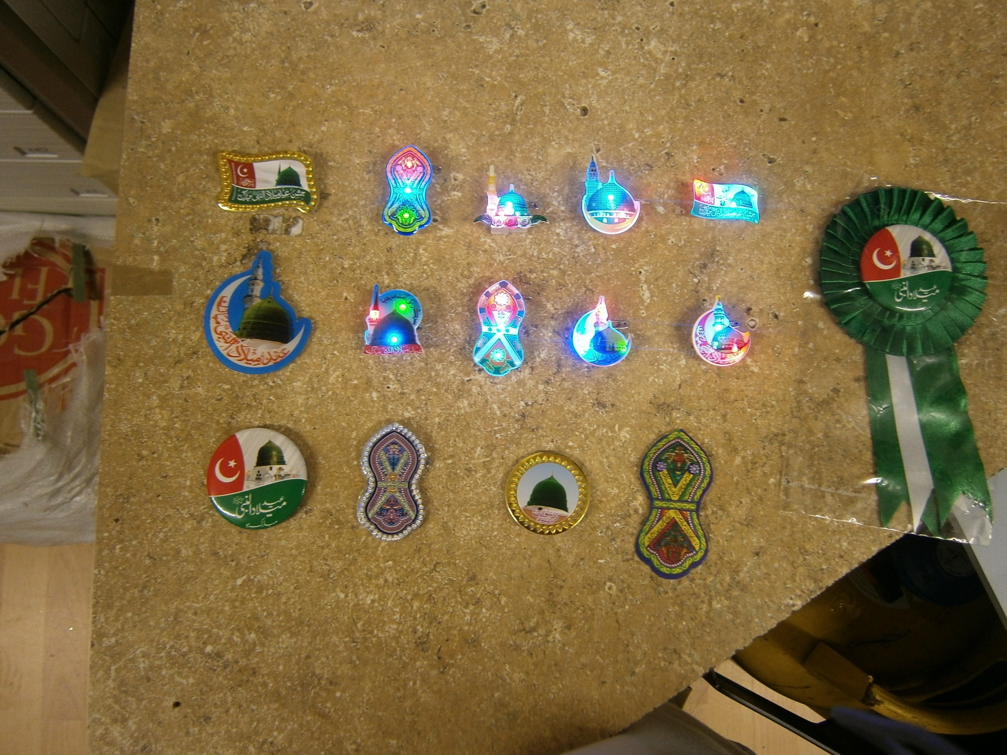 Milad Badge with Lights - (Different Designs)