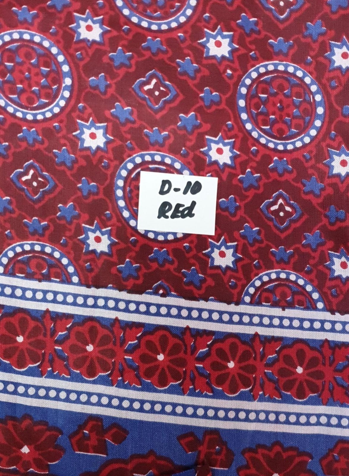 Sindhi Ajrak D 10 Red