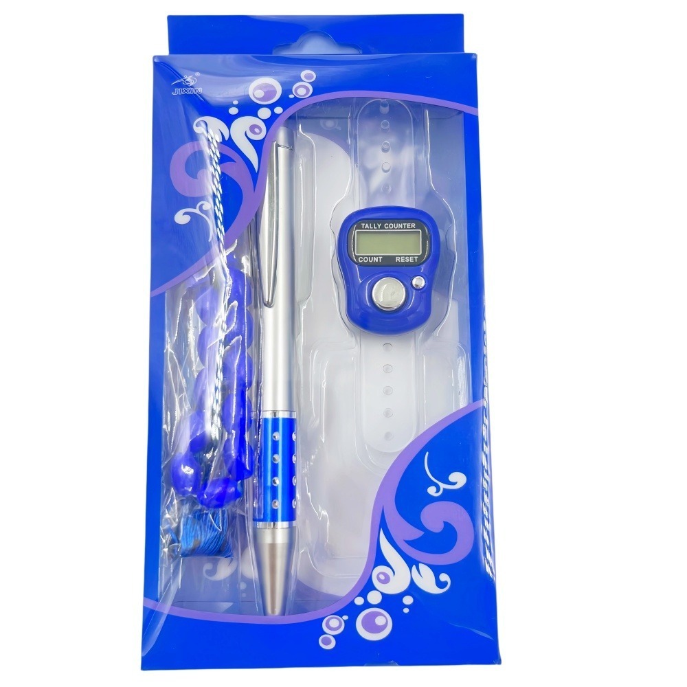 Digital counter Tabeeh with Pen gift set -Blue
